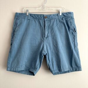 Katin Mens Blue Chino Shorts Size 40 Surf Cotton 8" Inseam Casual Basic Surf